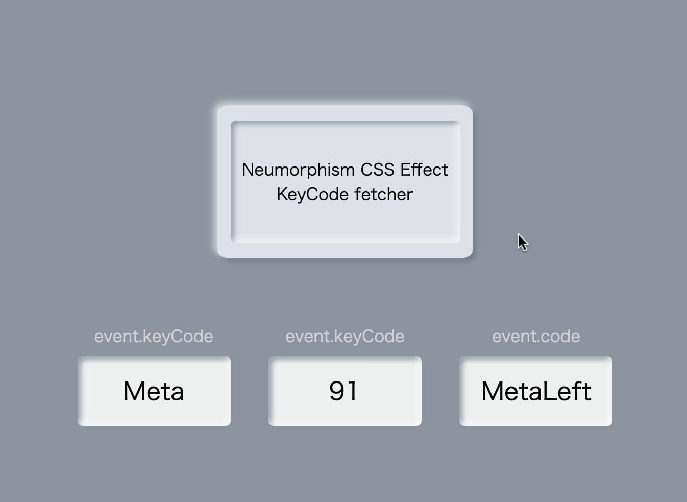 Event KeyCodes